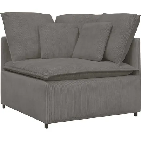 vidaXL Module d'angle pour canapé modulable avec coussins gris clair 100 cm – 657121 – image 1