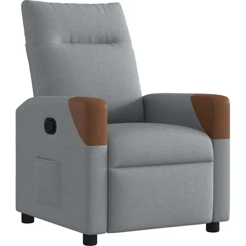 vidaXL Fauteuil inclinable Gris clair Tissu – 657534 – image 1
