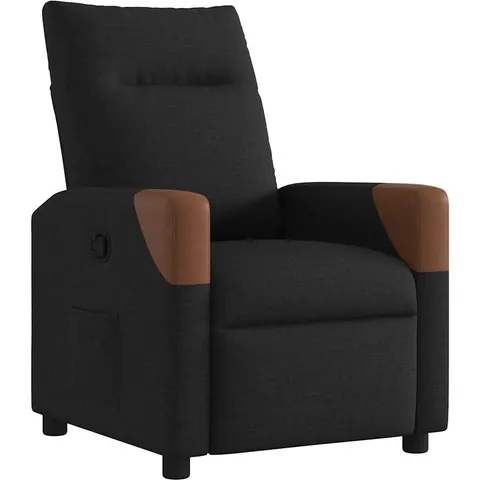 vidaXL Fauteuil inclinable Noir Tissu – 657558 – image 1