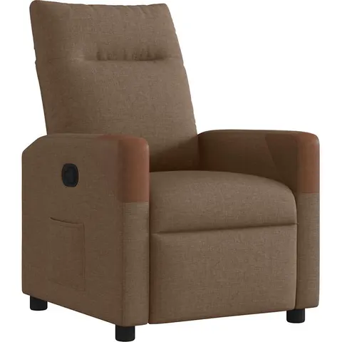 vidaXL Fauteuil inclinable Marron Tissu – 657565 – image 1