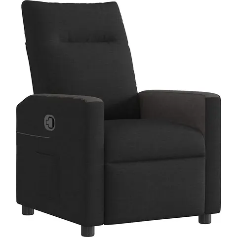 vidaXL Fauteuil inclinable Noir Tissu – 657718 – image 1