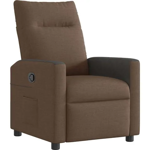 vidaXL Fauteuil inclinable Marron Tissu – 657725 – image 1