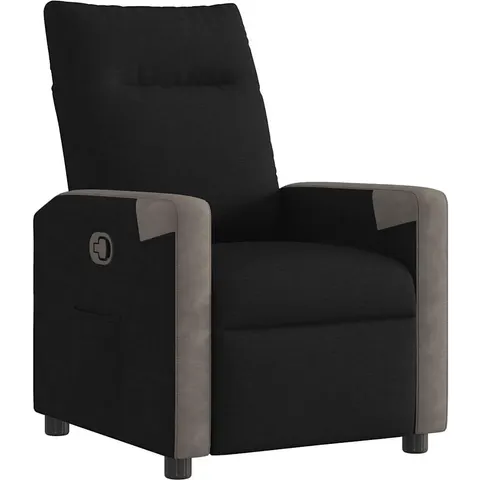 vidaXL Fauteuil inclinable Noir Tissu – 657855 – image 1