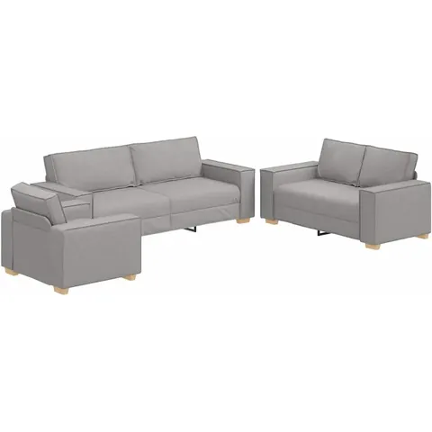 vidaXL Canapé 3 pc Gris nuage tissu – 677969 – image 1