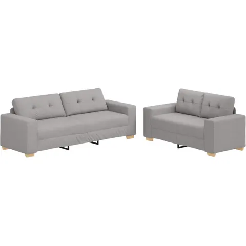vidaXL Canapé 2 pc Gris nuage Tissu – image 1