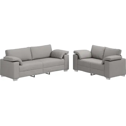 vidaXL Canapé 2 pc Gris nuage tissu – image 1