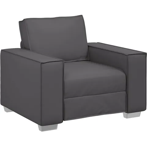 vidaXL Fauteuil Gris 100 cm Simili cuir – image 1