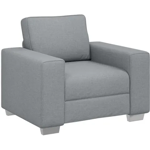 vidaXL Fauteuil Gris clair 100 cm tissu – image 1