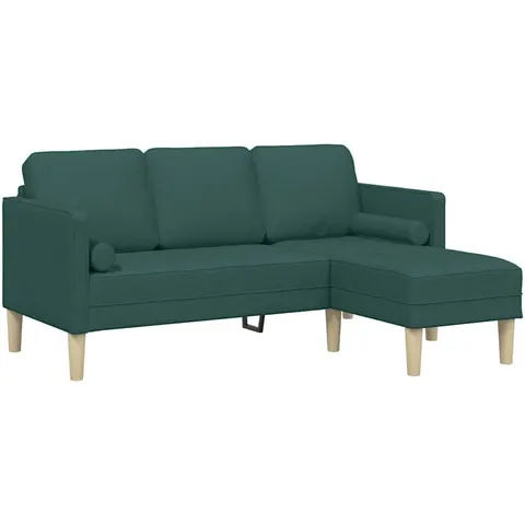 vidaXL Ensemble de Canapés avec coussin Vert foncé Polyester – 783882 – image 1