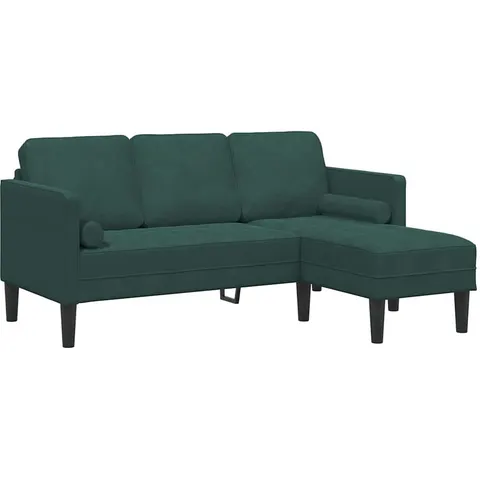 vidaXL Ensemble de Canapés avec coussin Vert foncé Polyester – 783981 – image 1