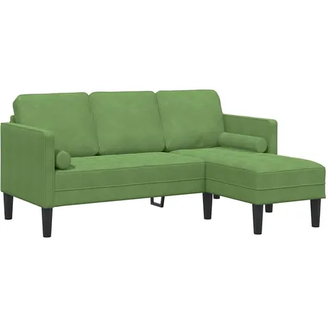 vidaXL Ensemble de Canapés avec coussin Vert clair Polyester – image 1