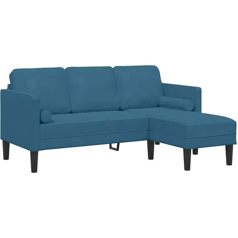 vidaXL Ensemble de Canapés avec coussin Bleu Polyester – 784056 – image 1