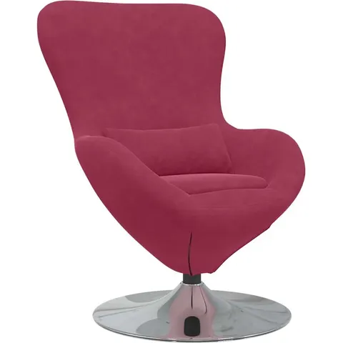 vidaXL Fauteuil œuf Bordeaux Velours – image 1