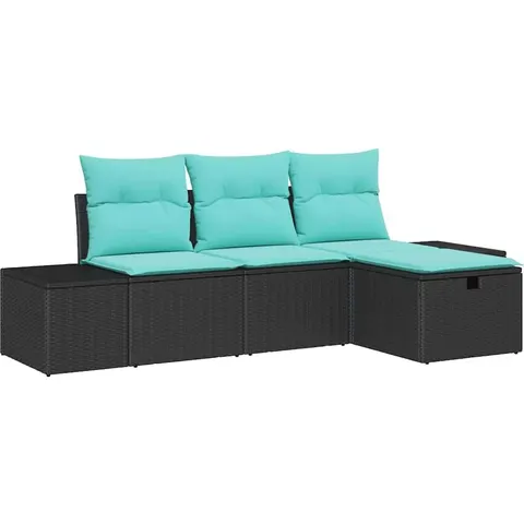 vidaXL Ensemble de Canapés 4 pc polyrotin – 408068 – image 1