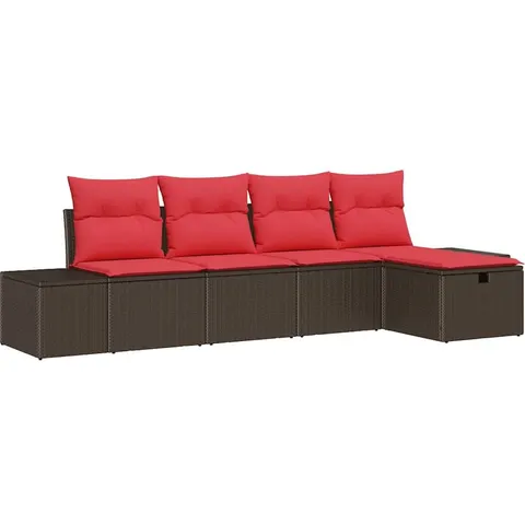 vidaXL Ensemble de Canapés 4 pc polyrotin – 408143 – image 1