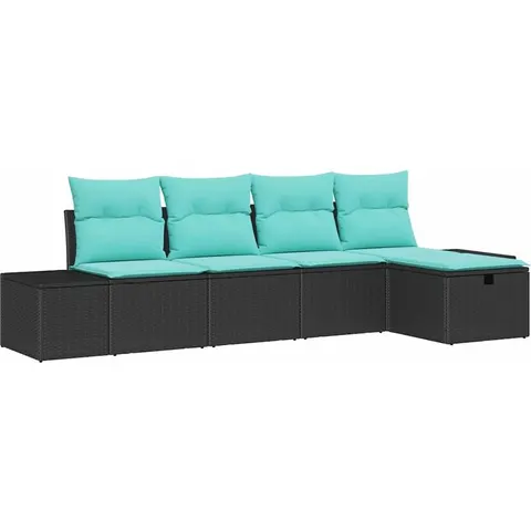 vidaXL Ensemble de Canapés 4 pc polyrotin – 408167 – image 1