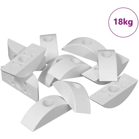 vidaXL Half-moon Washer 13000 pc Blanc Polypropylène – image 1