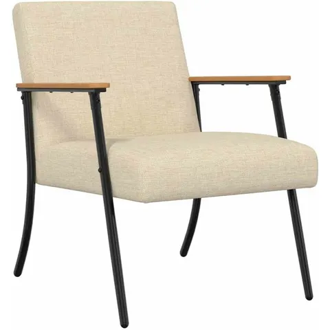 vidaXL fauteuil Crème tissu – 939562 – image 1