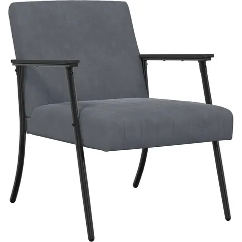 vidaXL fauteuil Gris foncé Velours – 939685 – image 1