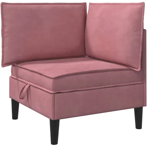 vidaXL Sofa avec rangement Rose Velours – image 1