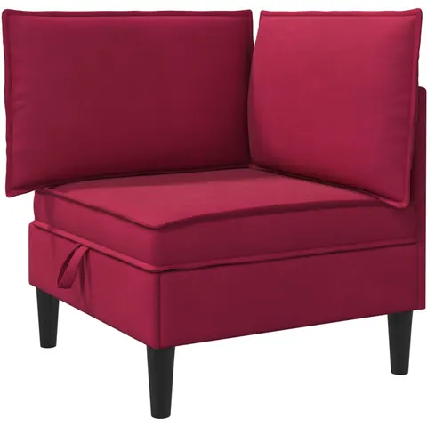 vidaXL Sofa avec rangement Bordeaux Velours – image 1