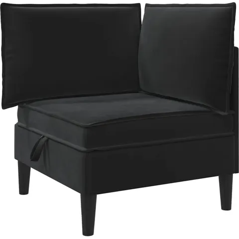 vidaXL Sofa avec rangement Noir Velours – image 1