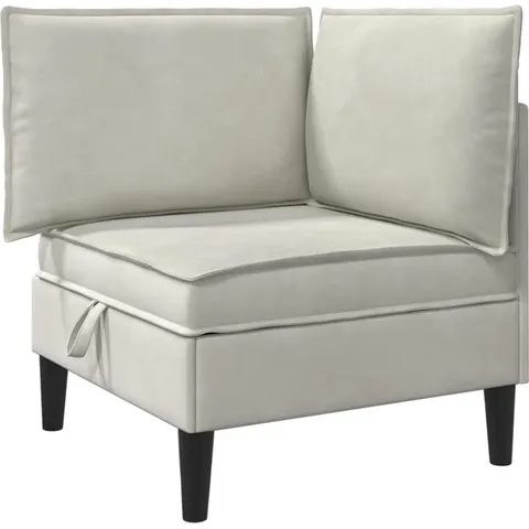 vidaXL Sofa avec rangement Crème Velours – image 1