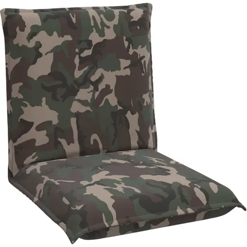 vidaXL Fauteuil de sol ajustable Armée Tissu – image 1
