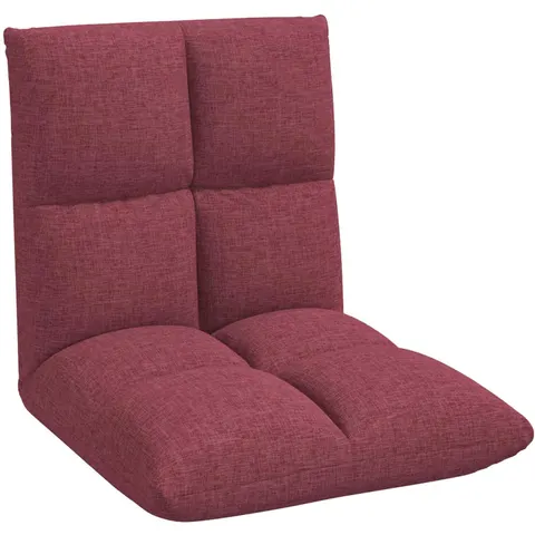 vidaXL Fauteuil de sol ajustable Bordeaux Tissu – 531499 – image 1