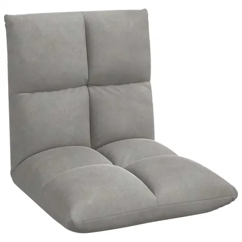 vidaXL Fauteuil de sol ajustable Gris clair metal frame – image 1