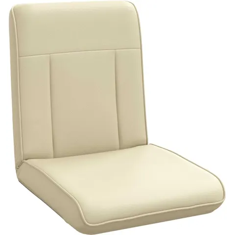 vidaXL Fauteuil de sol ajustable Crème Simili cuir – 531635 – image 1