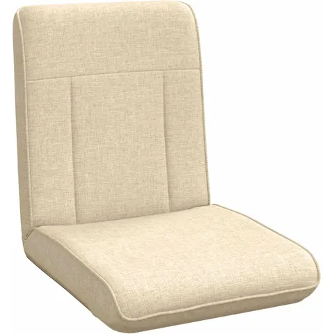 vidaXL Fauteuil de sol ajustable Crème Tissu – 531758 – image 1