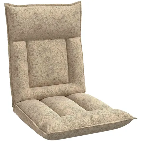 vidaXL Fauteuil de sol ajustable Gris clair Tissu – 531956 – image 1