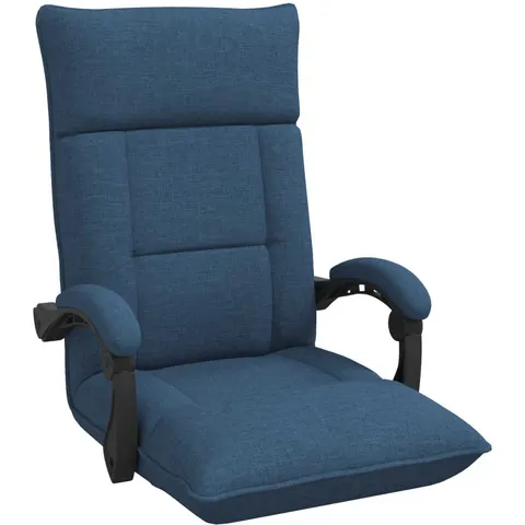 vidaXL Fauteuil de sol ajustable Bleu Tissu – 532045 – image 1