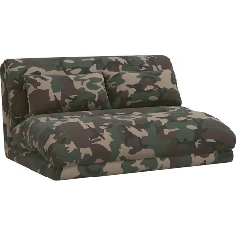 vidaXL Fauteuil de sol ajustable Vert armée Tissu – 532137 – image 1
