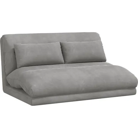 vidaXL Fauteuil de sol ajustable Gris clair Velours – 532144 – image 1