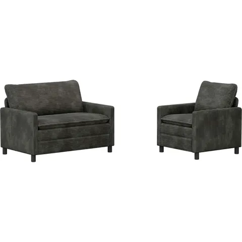 vidaXL Ensemble de Canapés 2 pc Anthracite Polyester – 593466 – image 1