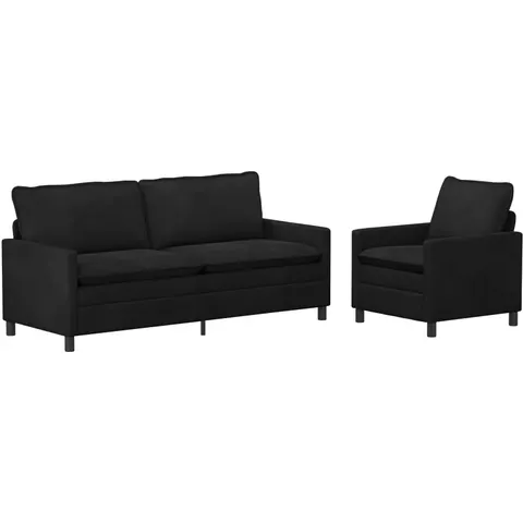 vidaXL Ensemble de Canapés 2 pc Noir Velours – 594050 – image 1