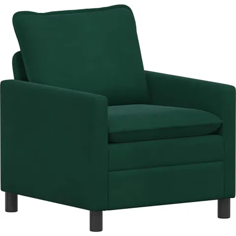 vidaXL Canapé Vert foncé Velours – image 1