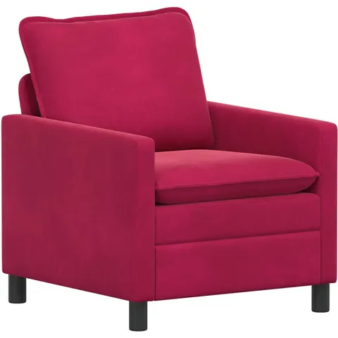 vidaXL Canapé Bordeaux Velours – image 1