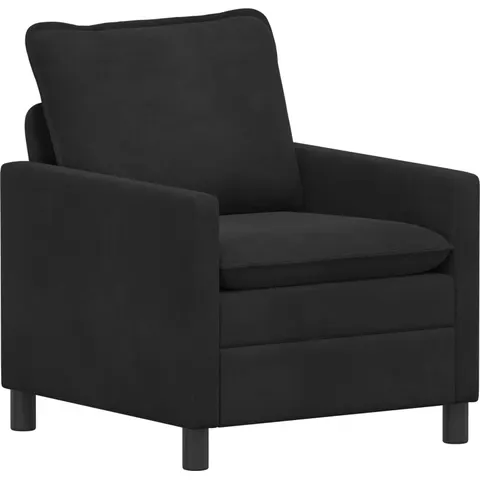 vidaXL Canapé Noir Velours – image 1