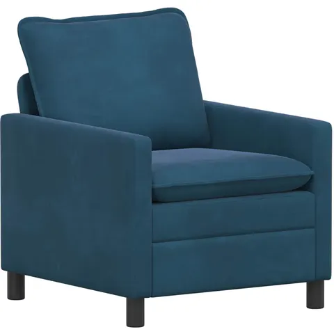 vidaXL Canapé Bleu Velours – image 1