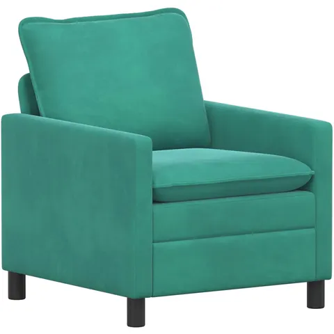 vidaXL Canapé Turquoise Velours – image 1