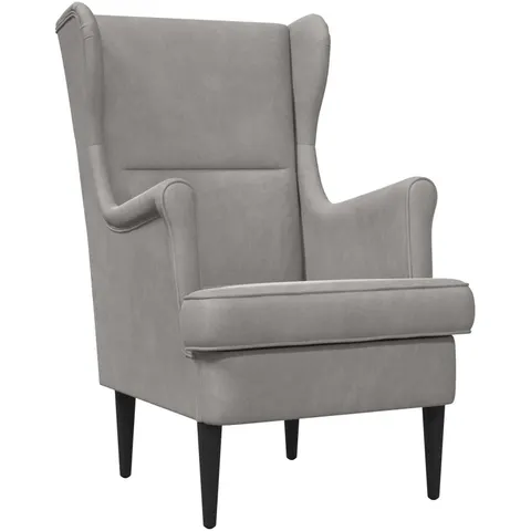 vidaXL Fauteuil Gris clair Velours – 636224 – image 1