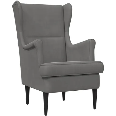 vidaXL Fauteuil Gris foncé Velours – 636231 – image 1