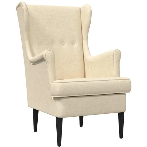 vidaXL Fauteuil Crème Tissu – 636477 – image 1