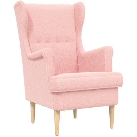vidaXL Fauteuil Rose Bouclé – 636514 – image 1
