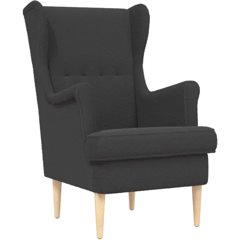vidaXL Fauteuil Gris foncé Bouclé – 636521 – image 1