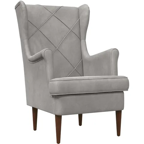 vidaXL Fauteuil Gris clair Velours – 636552 – image 1
