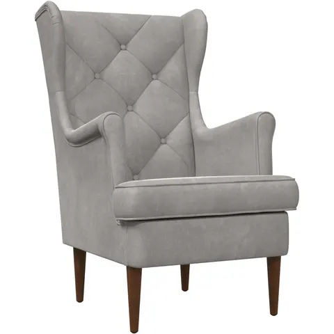 vidaXL Fauteuil Gris clair Velours – 636668 – image 1